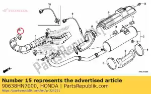 honda 90638HN7000 banda, tubo de conexión del filtro de aire (38) - Lado inferior