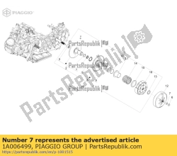 Aprilia 1A006499, Arandela plana, OEM: Aprilia 1A006499