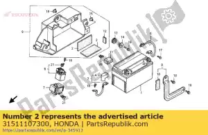 honda 31511107300 rubber, battery cushion - Bottom side