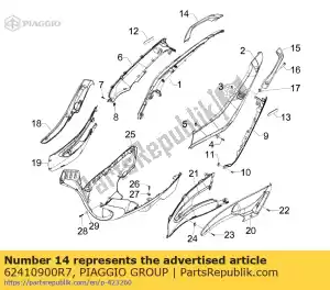 Piaggio Group 62410900R7 agarre derecho - Lado inferior