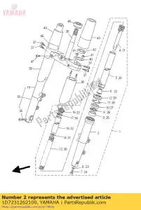 yamaha 1D7231262100 tube, outer (left) - Bottom side