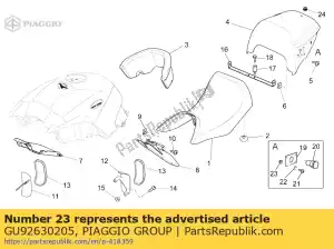 Piaggio Group GU92630205 nut - Bottom side