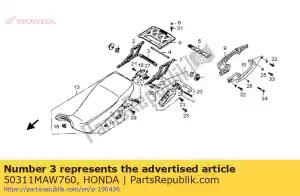 Honda 50311MAW760 grip, passenger - Bottom side