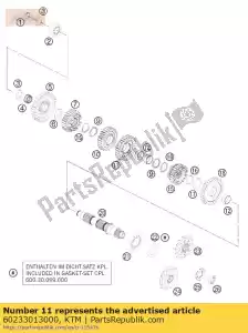 ktm 60233013000 idler gear 3.g - Bottom side