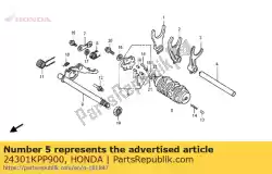 trommel, versnellingspook van Honda, met onderdeel nummer 24301KPP900, bestel je hier online: