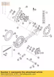 Aquí puede pedir rueda trasera cpl. Amortiguado 2,5x18 de KTM , con el número de pieza 58410001544: