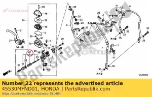 Honda 45530MFND01 cylinder set, master - Bottom side