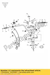 juk assy bovenste van Triumph, met onderdeel nummer T2045608, bestel je hier online: