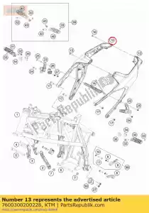 ktm 7600300200228 tailboom r / s wit - Onderkant