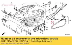 Aqui você pode pedir o parafuso, flange, 6 mm em Honda , com o número da peça 90113MASE00: