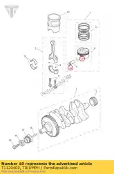 Ici, vous pouvez commander le circlip auprès de Triumph , avec le numéro de pièce T1120400: