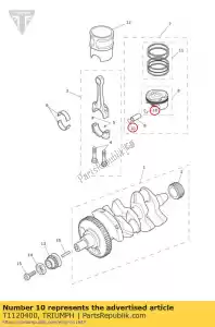 triumph T1120400 circlip - La partie au fond