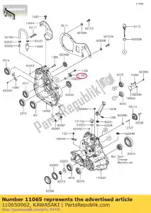 kawasaki 110650062 01 tampa, caixa de engrenagens, direita - Lado inferior