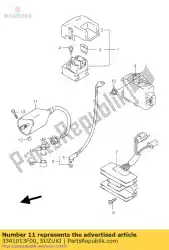 Here you can order the coil,ignition from Suzuki, with part number 3341013F00: