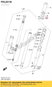 Suzuki 5146541F20 spacer - Bottom side