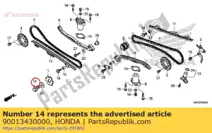 honda 90013430000 bolt, special, 10x25 - Bottom side