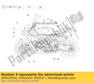 Piaggio Group 2H003059 naklejka na owiewk? po lewej stronie ?a? - Dół