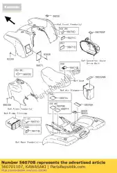 Tutaj możesz zamówić etykieta ostrzegawcza, holowanie klf400-b3 od Kawasaki , z numerem części 560701107: