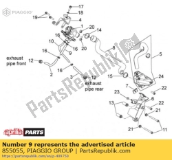 Aprilia 855055, Voorkant. uitlaat, OEM: Aprilia 855055
