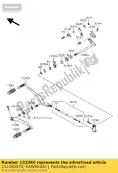 lever-comp van Kawasaki, met onderdeel nummer 132360072, bestel je hier online: