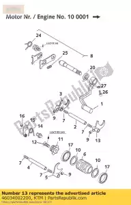 ktm 46034002200 mudar a contagem do garfo. 2.3.gear - Lado inferior