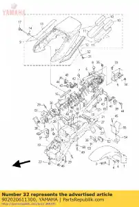 yamaha 902020611300 ring (8j0) - Onderkant