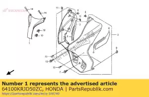 Honda 64100KRJD50ZC ozdoba, fr. * nha84p * - Dół