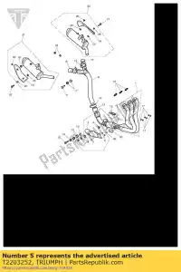 triumph T2203252 dekking, kat, assy, ??uitlaat, geborsteld - Onderkant