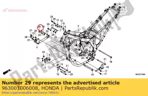 honda 963001006008 tornillo, brida, 10x60 - Lado inferior