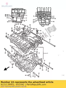 suzuki 6121139002 arbre, arrière - La partie au fond