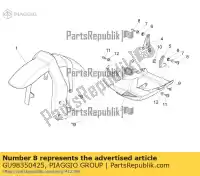 GU98350425, Piaggio Group, tornillo hexagonal moto-guzzi stelvio zgulze00, zgulzg00, zgulzu01 1200 2008 2009 2011 2016 2017, Nuevo