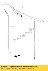 Ici, vous pouvez commander le câble assy, ?? Embrayage auprès de Suzuki , avec le numéro de pièce 5821037F00: