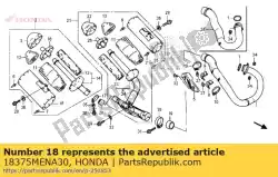 band, uitlaatverbinding van Honda, met onderdeel nummer 18375MENA30, bestel je hier online: