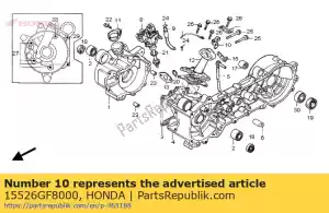 Honda 15526GF8000 clamper, tube - Bottom side