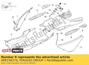 aprilia AP8158374 pokrywa wlewu paliwa - Dół