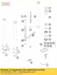 Ici, vous pouvez commander le ressort c = 9,5 l = 250 d = 5,25 05 auprès de KTM , avec le numéro de pièce 91410039S: