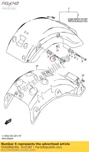 Suzuki 9542806J00 distanziale, fen posteriore - Il fondo