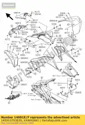 Aqui você pode pedir o capa, lateral, direita, preto em Kawasaki , com o número da peça 140910793839: