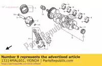 13314MAL601, Honda, Rodamiento b, cigüeñal (verde) honda cb cbf cbr 600 1995 1996 1997 1998 1999 2000 2001 2002 2003 2004 2005 2006 2007, Nuevo