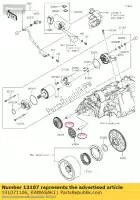 131071106, Kawasaki, albero, ingranaggio folle kawasaki w  a er6n d gtr er6f f zrx s b kle versys zzr gpz ninja r e zx10 tomcat c zl eliminator uni trak cafe style rx klz vulcan special edition se en ag bg final er650 zx1000 ex650 ej800 zx750 g zg voyager vn z gpz750r gpz900r 1000gtr gpz1000rx xii zl1, Nuovo