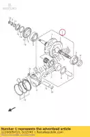 1220005H10, Suzuki, conjunto virabrequim suzuki an 400 2007 2008 2009 2010 2011 2012 2014 2015 2016, Novo