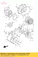 5JW154210000, Yamaha, pokrywa skrzyni korbowej 2 yamaha fjr 1300 2001 2002 2003 2004 2005 2006 2007 2008 2009 2010 2011, Nowy