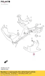 suzuki 4752148G50 boné, capa da moldura - Lado inferior