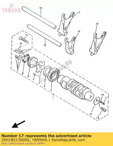 yamaha 26H185130000 fourche, changement de vitesse 3 - La partie au fond