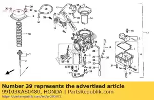 Honda 99103KAS0480 odrzutowiec, wolno, # 48 - Dół