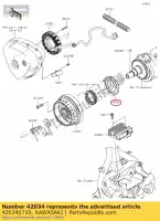 420340710, Kawasaki, acoplamento ej800abf kawasaki  w 800 2011 2012 2013 2014 2016 2018 2019 2020 2021, Novo