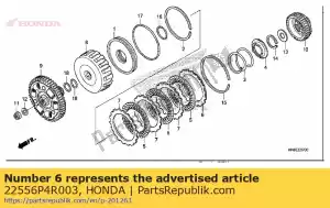 honda 22556P4R003 plaat, koppelingsuiteinde (6) (2,6 mm) - Onderkant