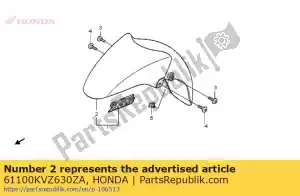 Honda 61100KVZ630ZA guardabarros, fr * nhb01 * - Lado inferior