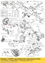 Here you can order the 01 bracket,head lamp attachment from Kawasaki, with part number 110574041: