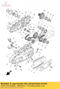 yamaha 5GJ175410000 caso, transferência 1 - Lado inferior